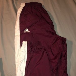 2 pair of Adidas windbreaker pants